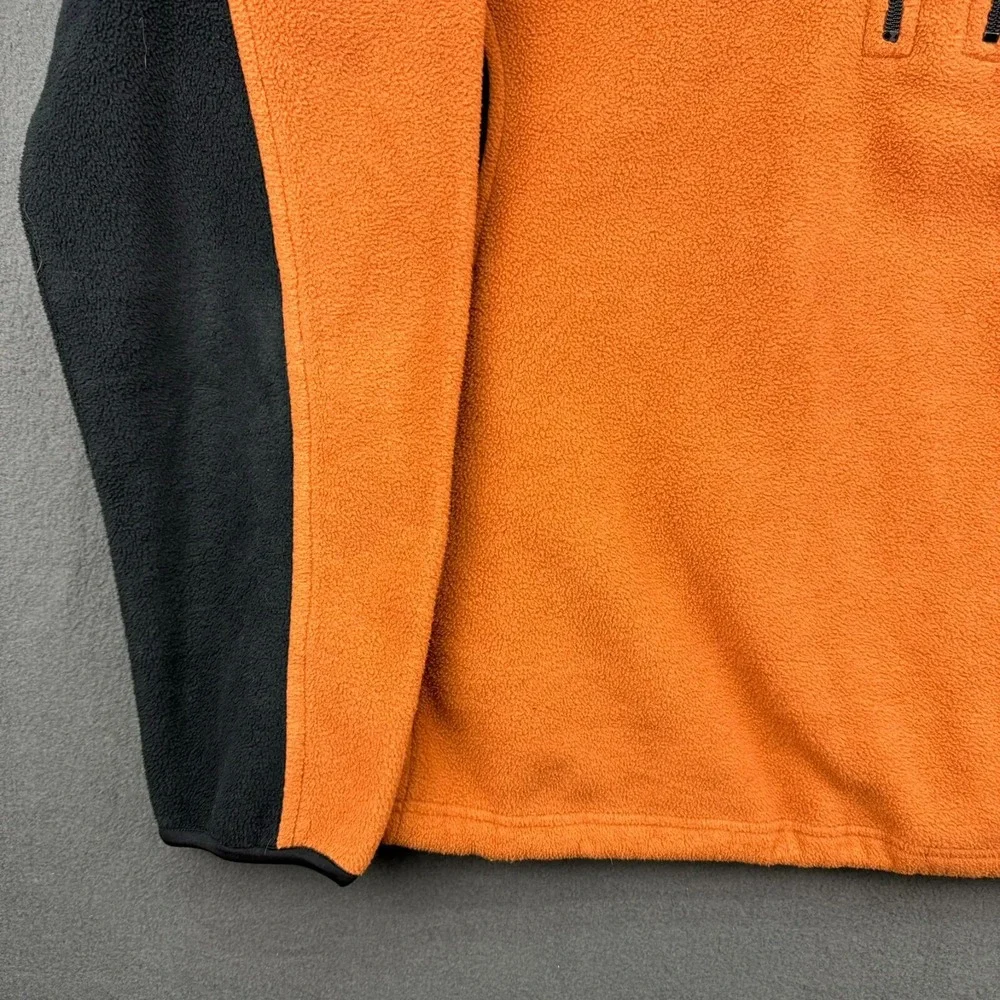 Sherpa Jacket Mens XL Orange & Black Adventure Gear Fleece Long‎ Sleeve Polartec